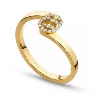 Gucci logo yellow gold ring